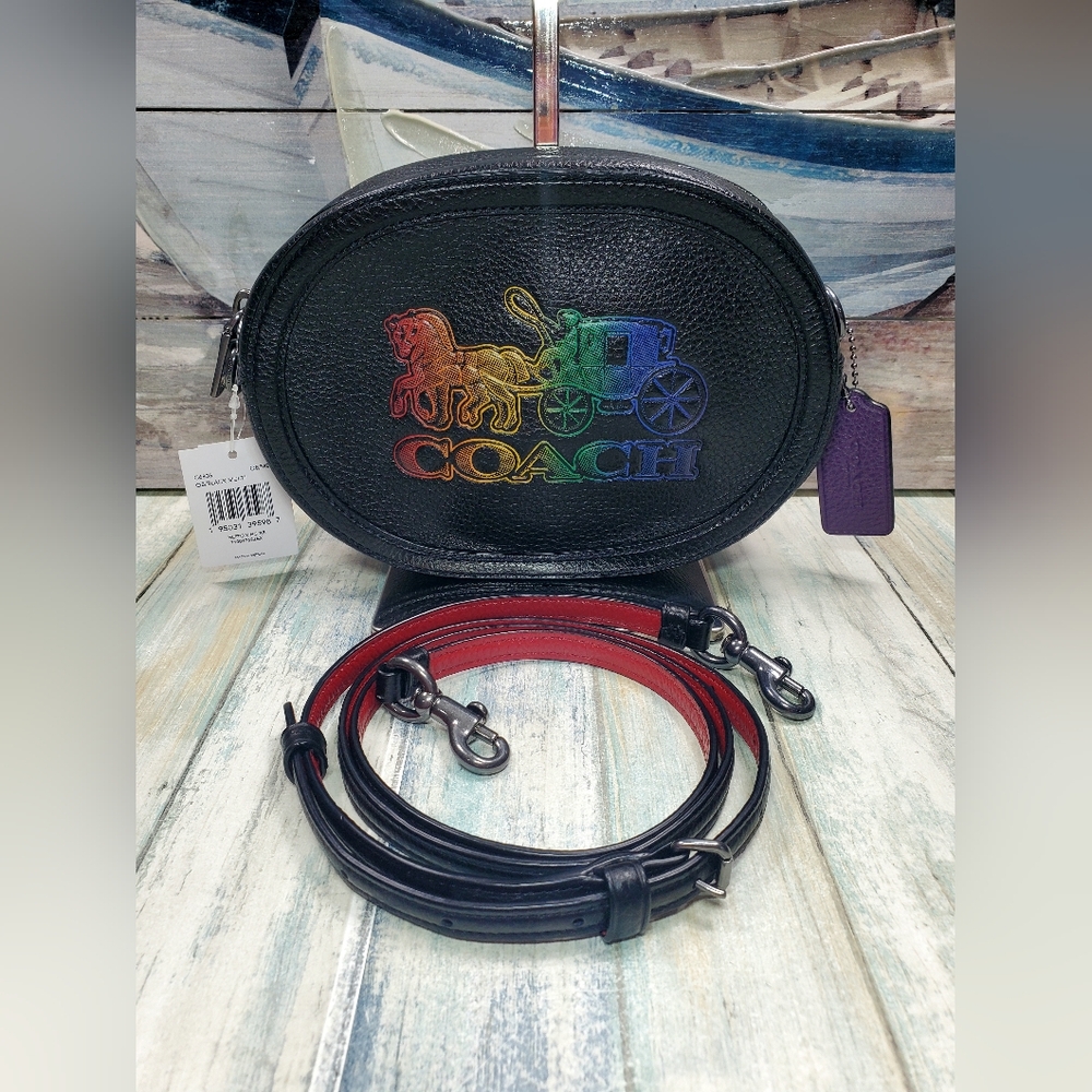 Coach Camera Bag Horse & Carriage Crossbody Black C6803 NWT